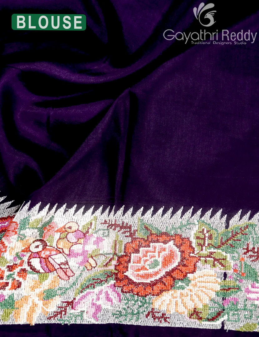 SEMI DUPION SILK SAREE-SDS118 - Image 4