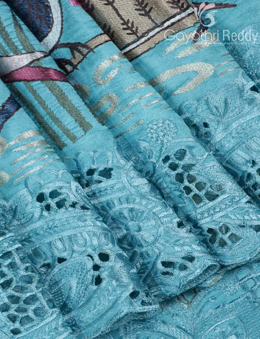 SEMI DUPION SILK SAREE-SDS122 - Image 5