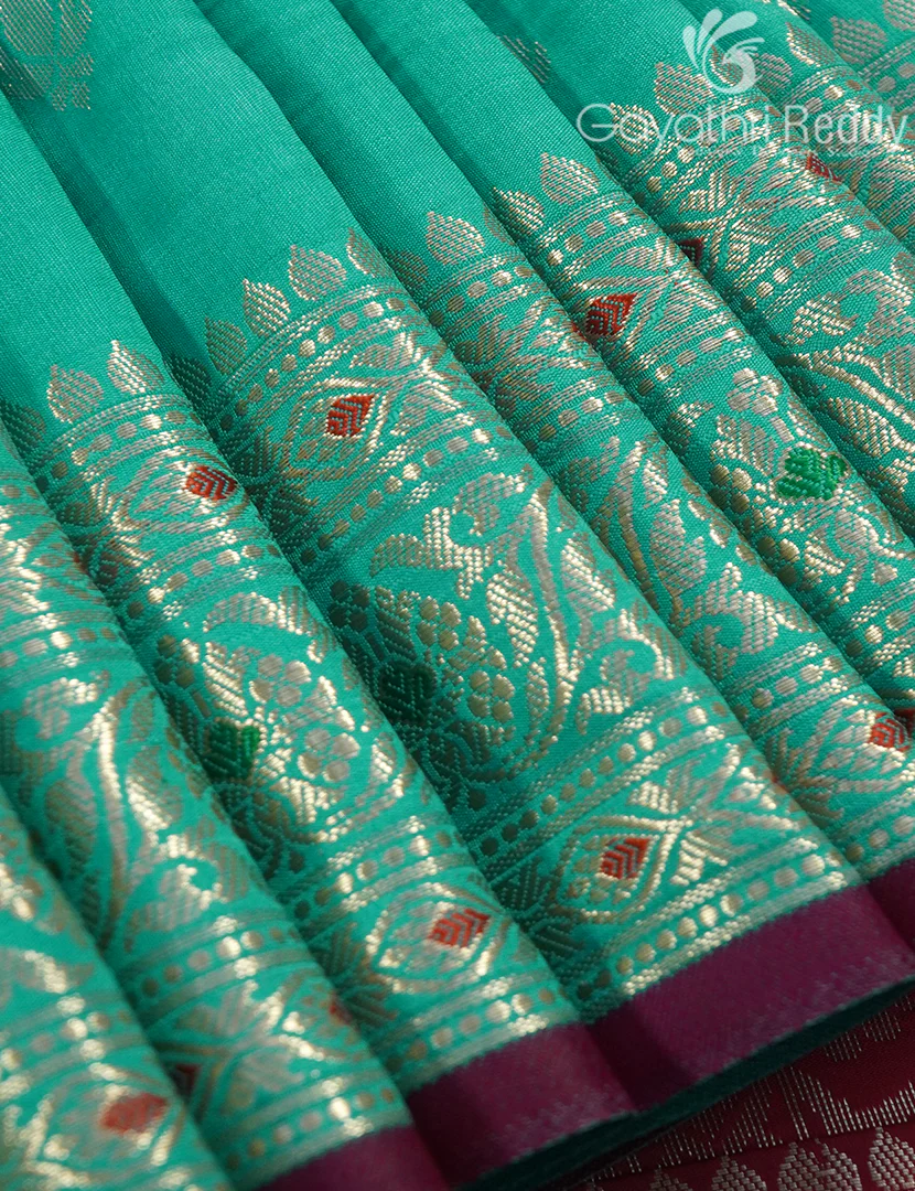 SEMI KATAN SAREE-SKN128 - Image 4