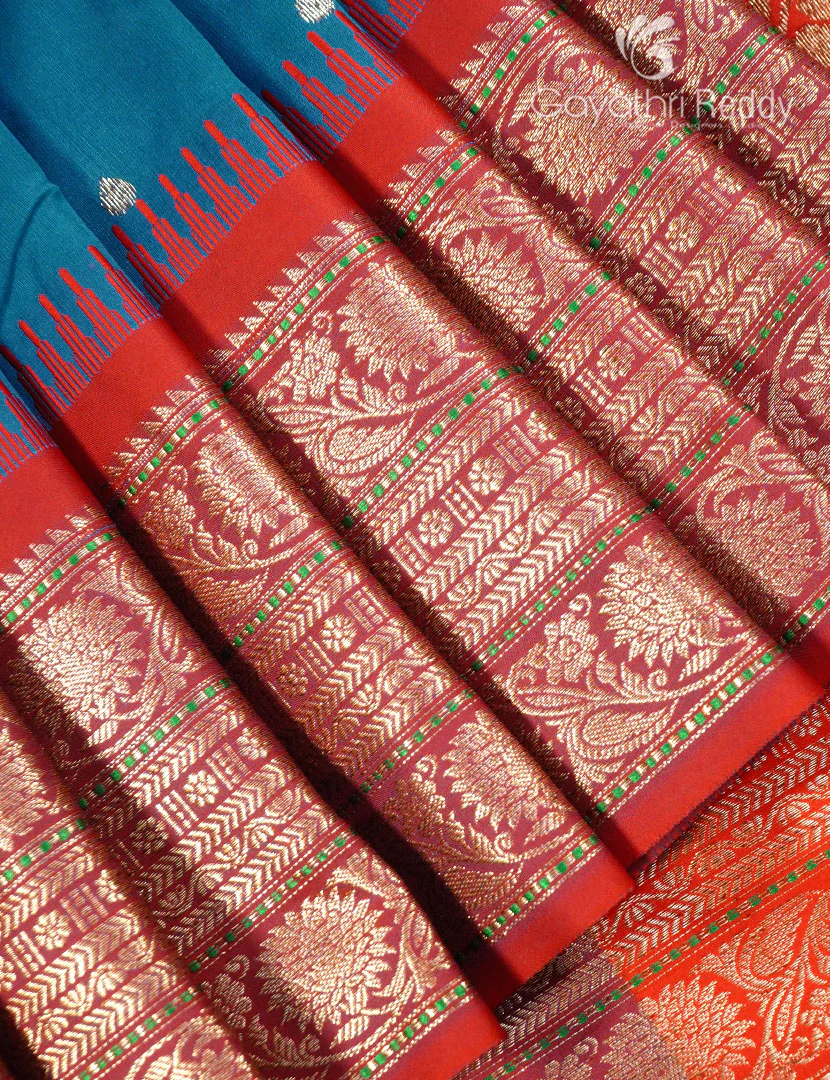 SEMI KATAN SAREE-SKN156 - Image 4