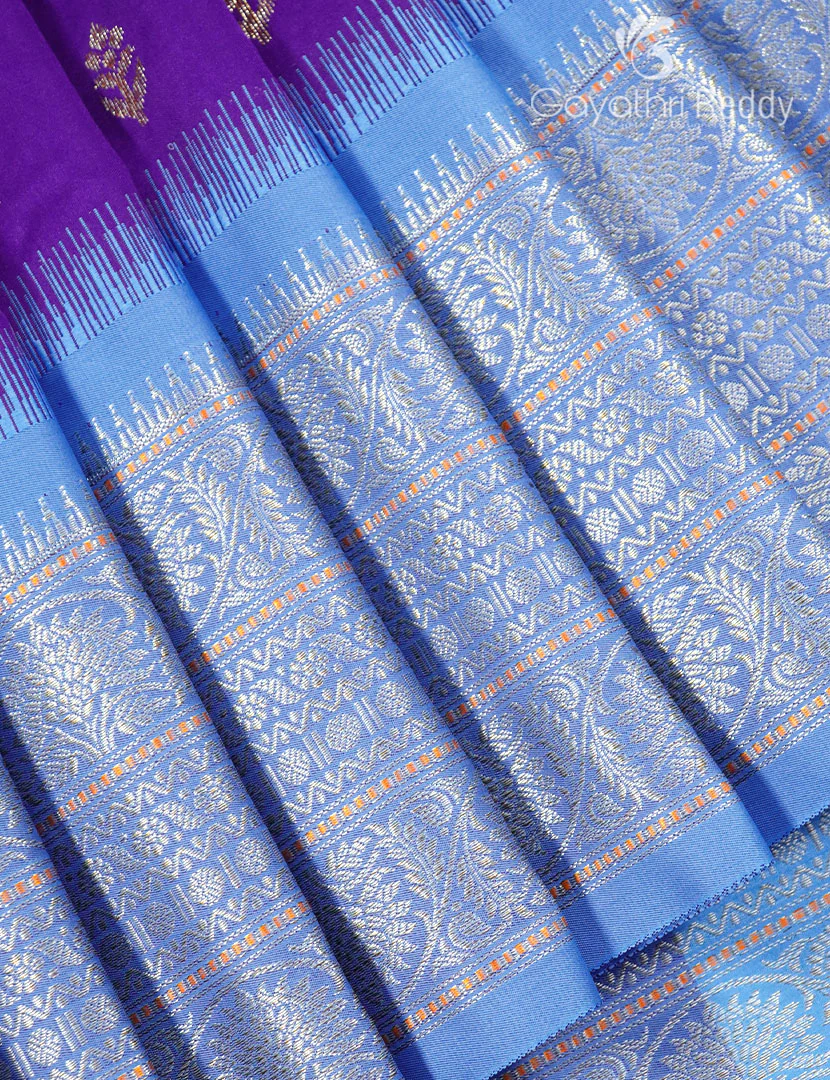 SEMI KATAN SAREE-SKN157 - Image 4