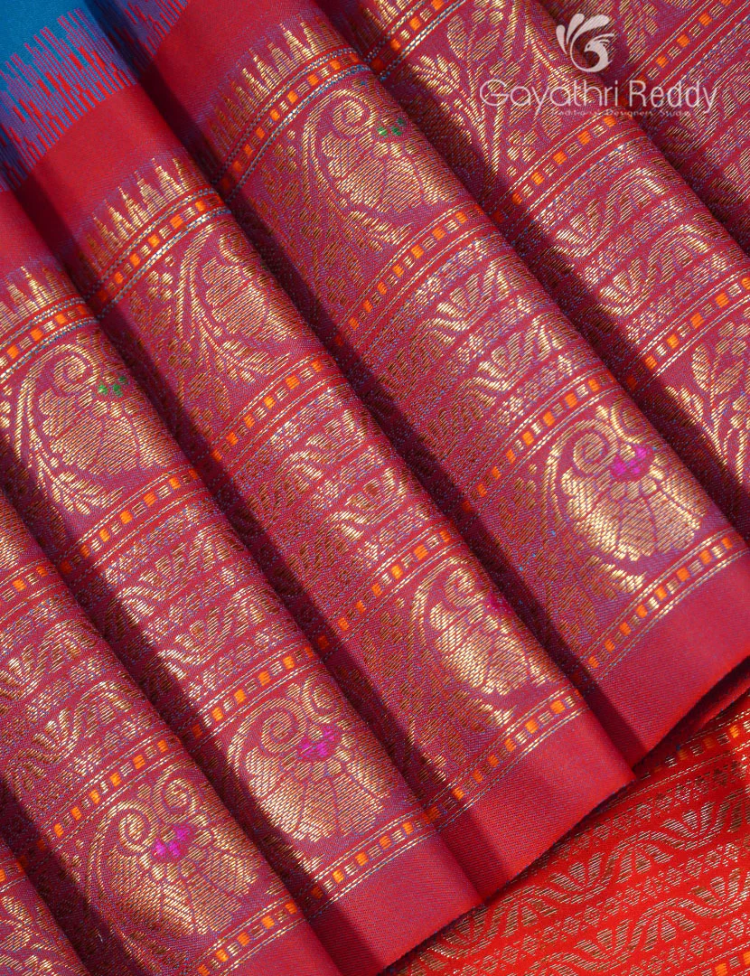 SEMI KATAN SAREE-SKN166 - Image 4