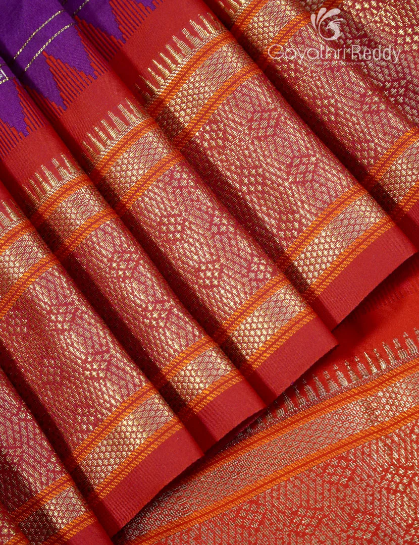 SEMI KATAN SAREE-SKN177 - Image 4