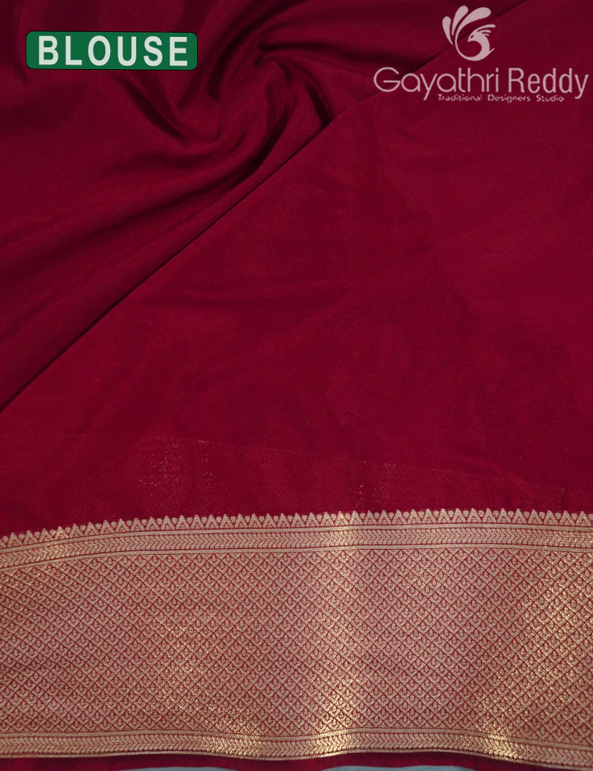 SEMI MYSORE CREPE SAREE-SMC314 - Image 3