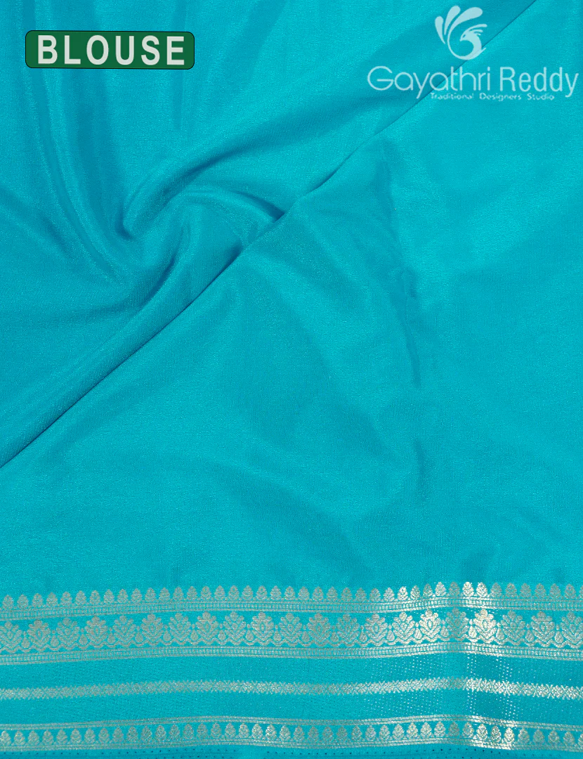 SEMI MYSORE CREPE SAREE-SMC320 - Image 3