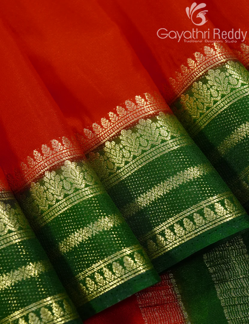 SEMI MYSORE CREPE SAREE-SMC322 - Image 4