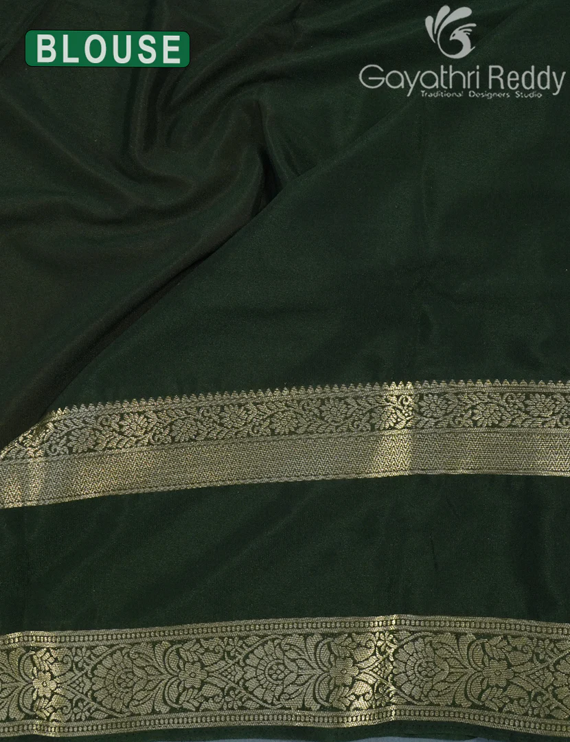 SEMI MYSORE CREPE SAREE-SMC328 - Image 3