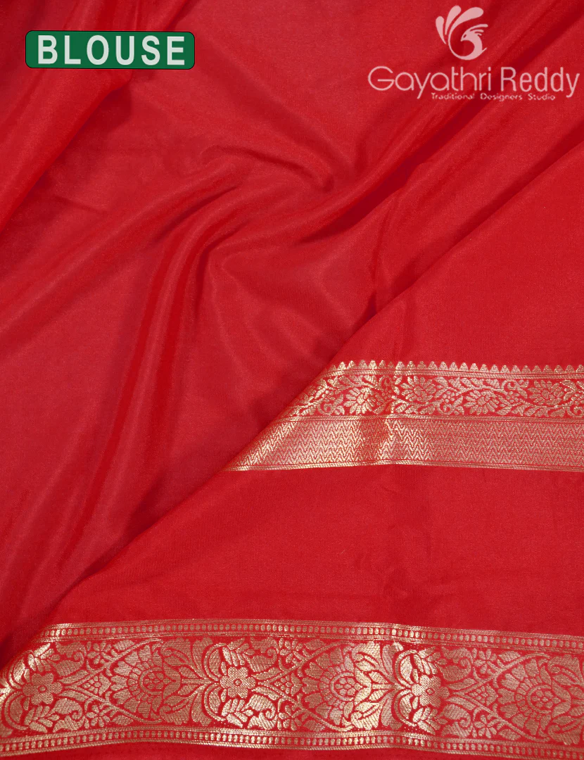 SEMI MYSORE CREPE SAREE-SMC330 - Image 3