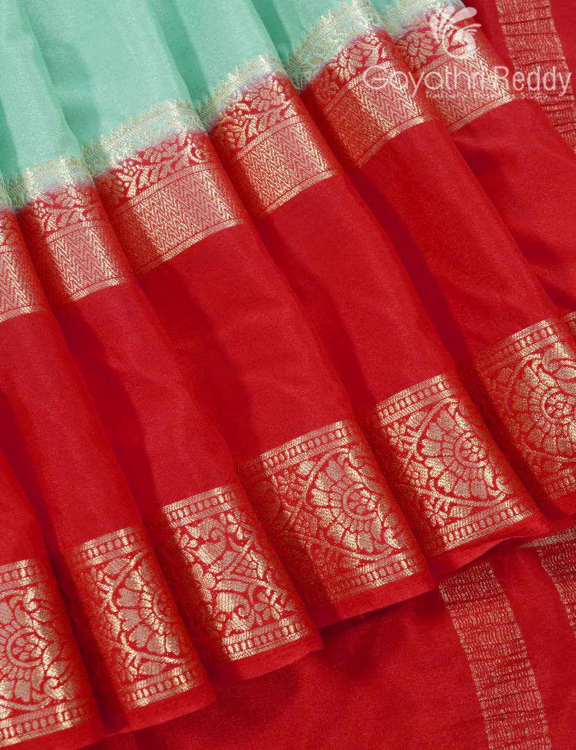 SEMI MYSORE CREPE SAREE-SMC330 - Image 4