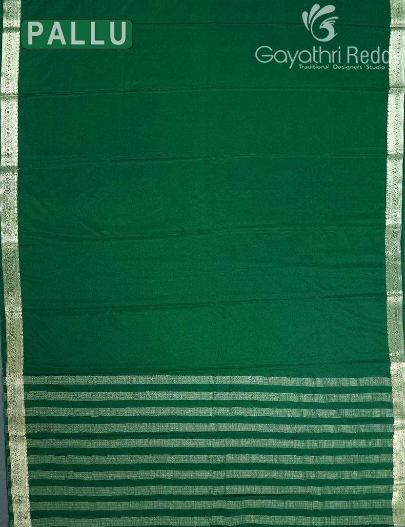 SEMI MYSORE CREPE SAREE-SMC341 - Image 2