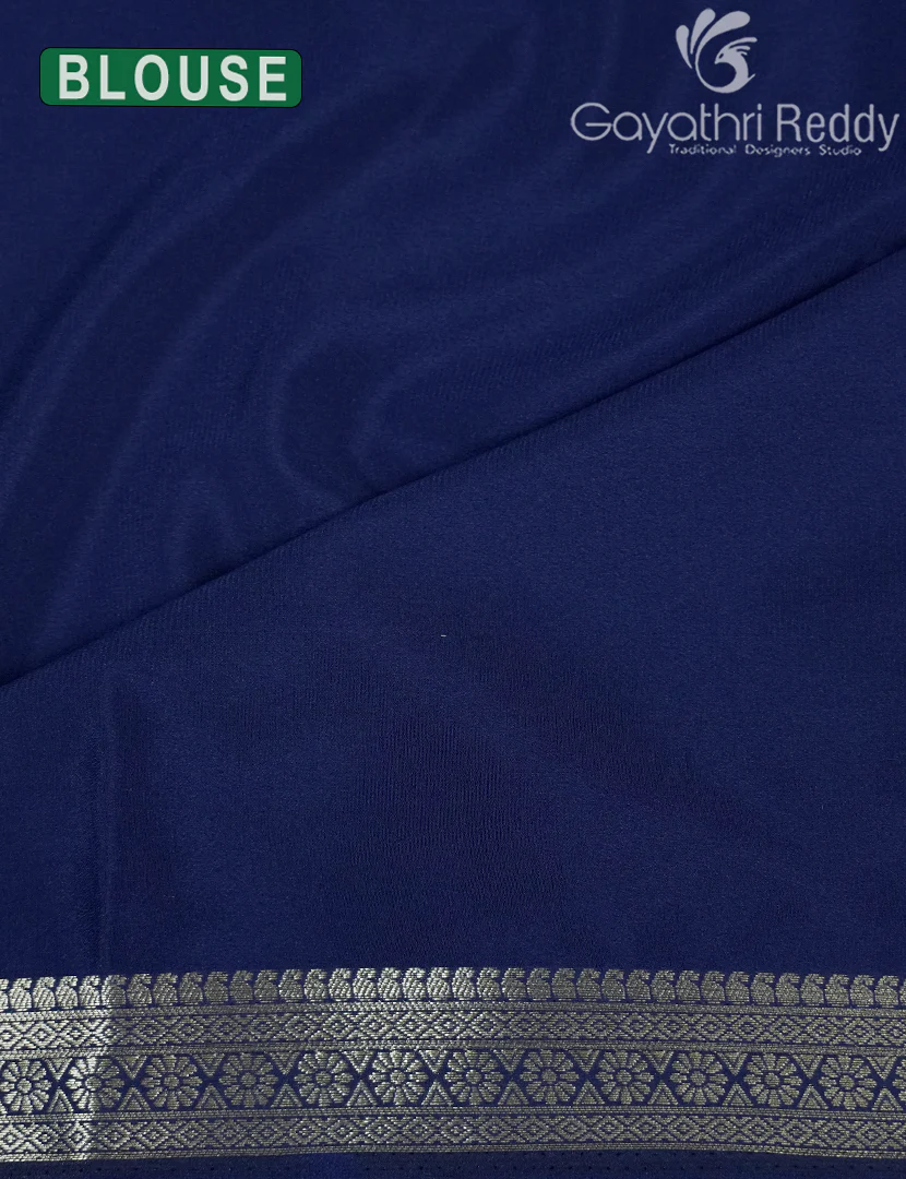 SEMI MYSORE CREPE SAREE-SMC342 - Image 3