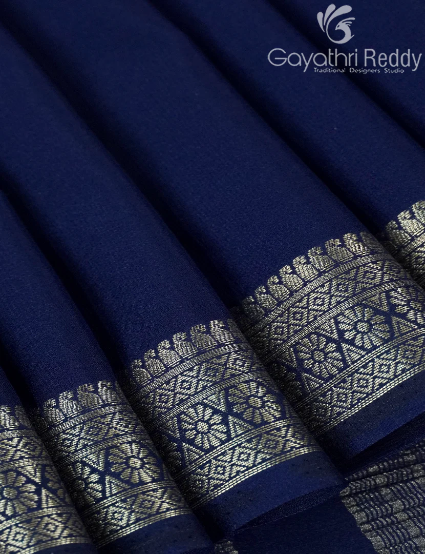 SEMI MYSORE CREPE SAREE-SMC342 - Image 4