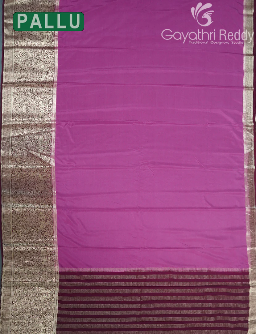 SEMI MYSORE CREPE SAREE-SMC344 - Image 2