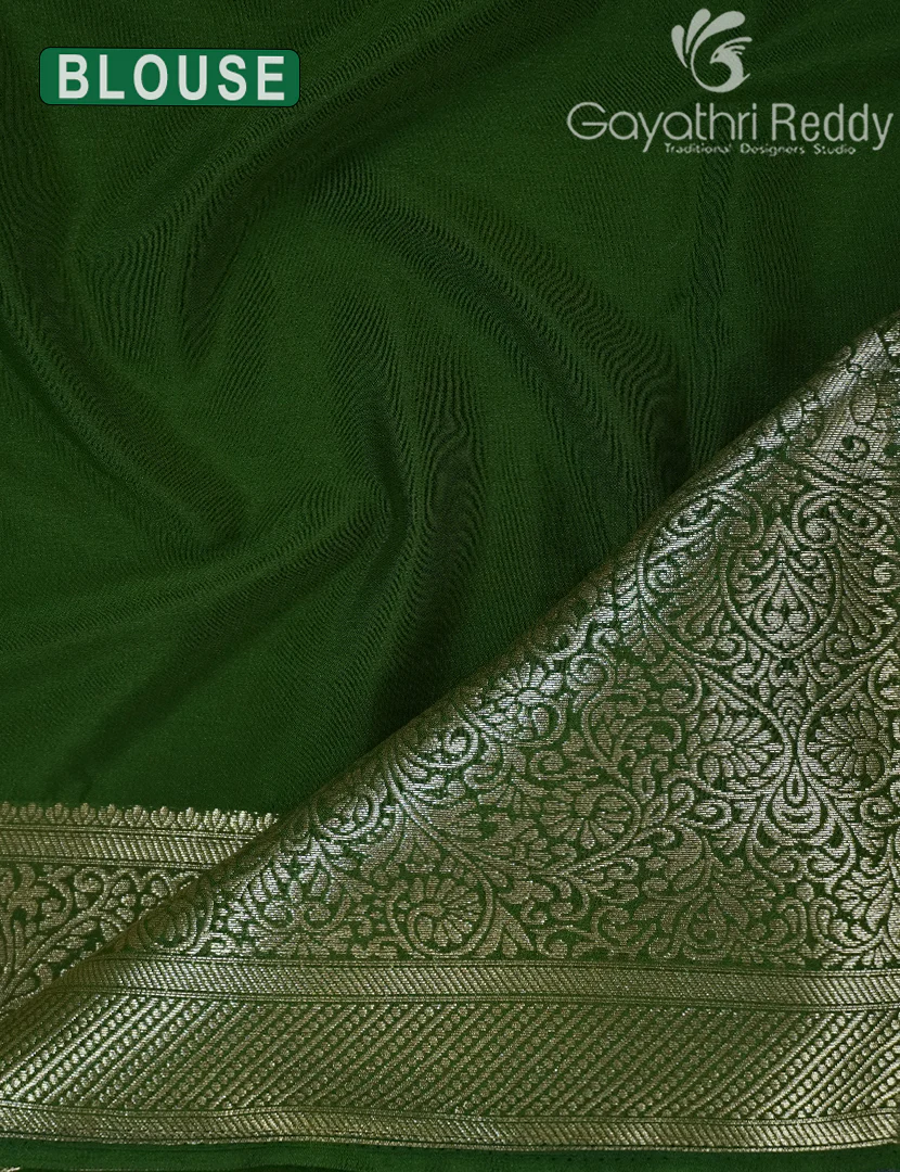 SEMI MYSORE CREPE SAREE-SMC345 - Image 3