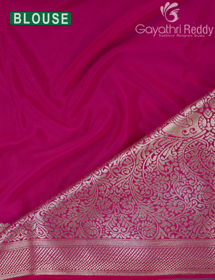 SEMI MYSORE CREPE SAREE-SMC346 - Image 3
