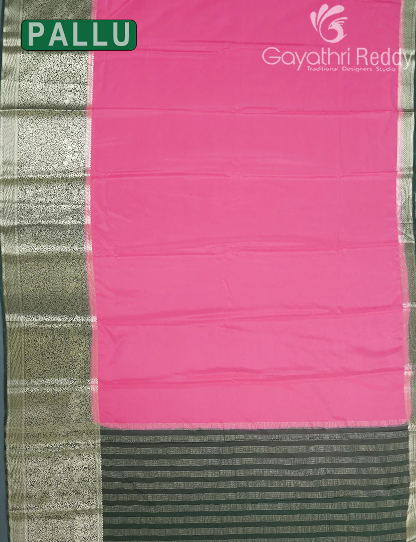 SEMI MYSORE CREPE SAREE-SMC347 - Image 2