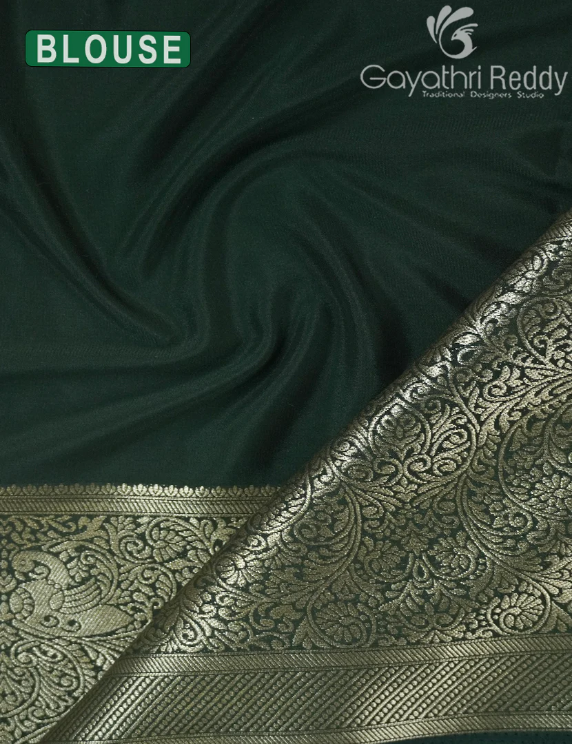 SEMI MYSORE CREPE SAREE-SMC347 - Image 3