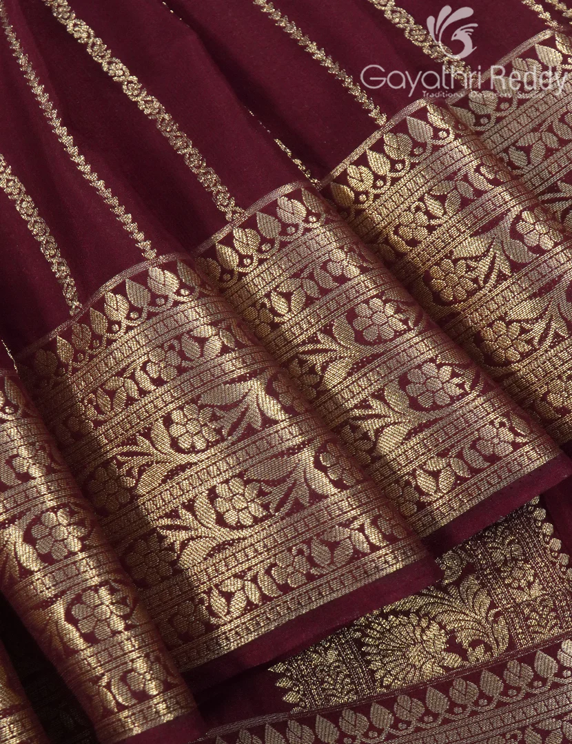 SEMI MYSORE CREPE SAREE-SMC358 - Image 4
