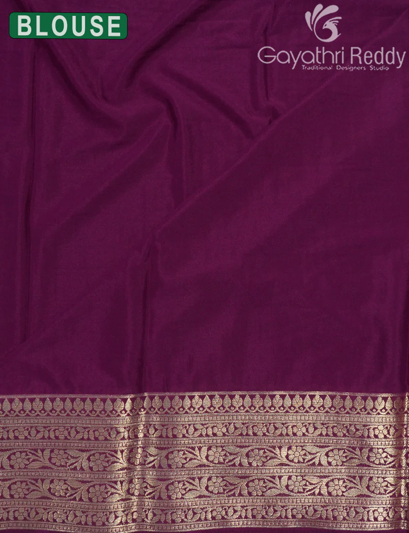 SEMI MYSORE CREPE SAREE-SMC363 - Image 3