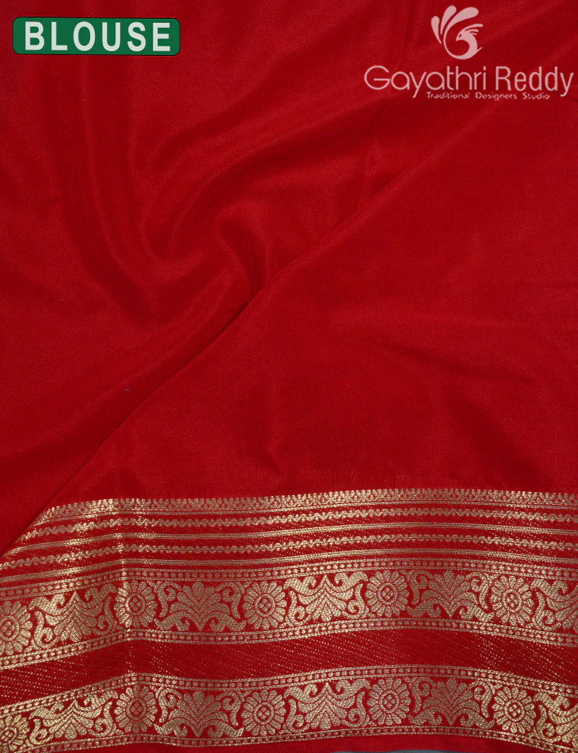 SEMI MYSORE CREPE SAREE-SMC366 - Image 3