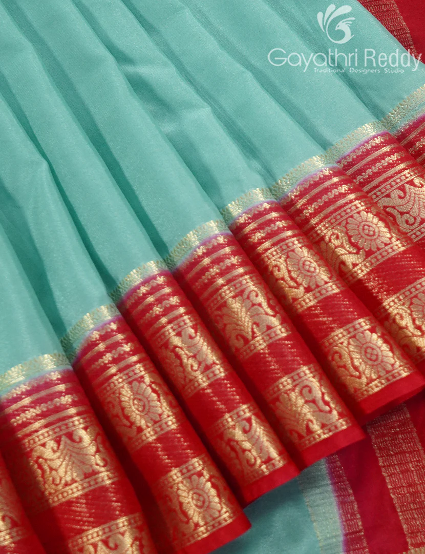 SEMI MYSORE CREPE SAREE-SMC366 - Image 4