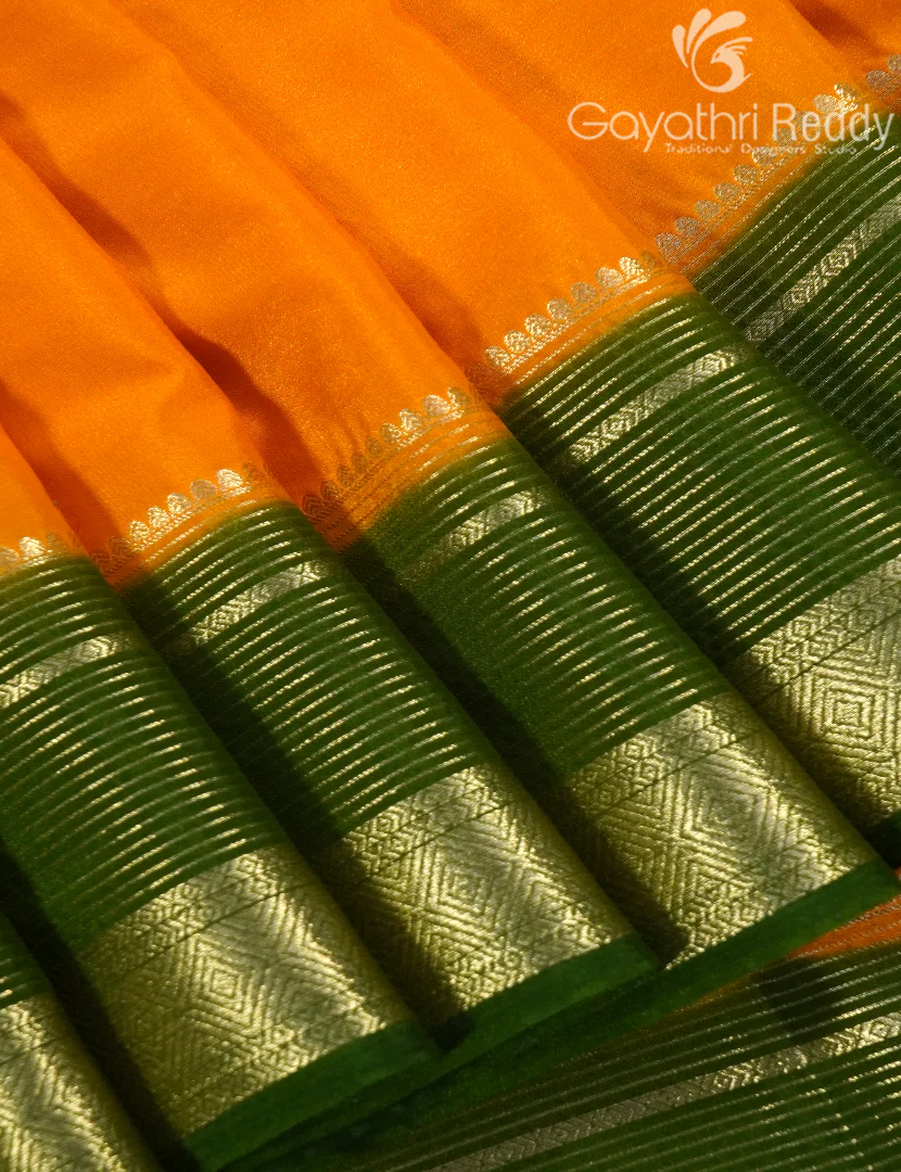 SEMI MYSORE CREPE SAREE-SMC372 - Image 4