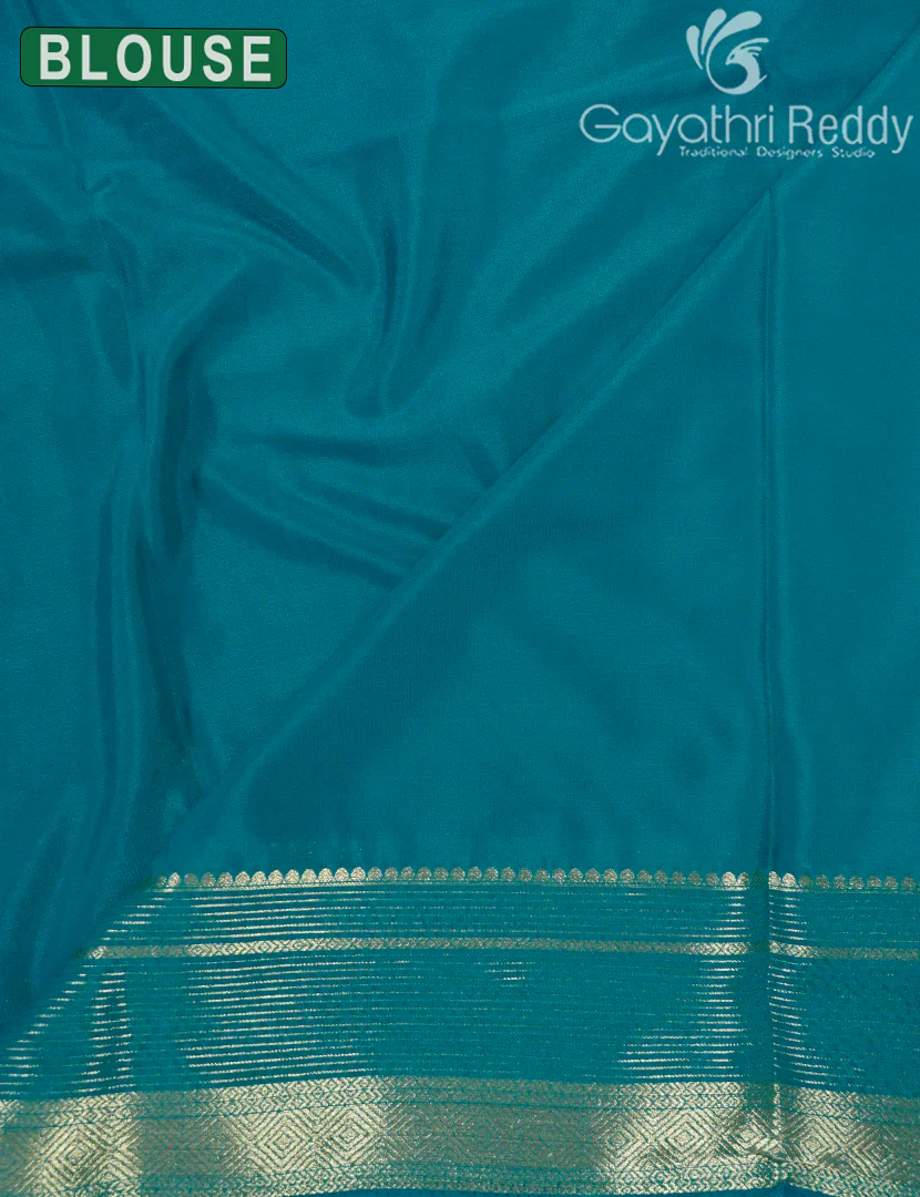 SEMI MYSORE CREPE SAREE-SMC376 - Image 3