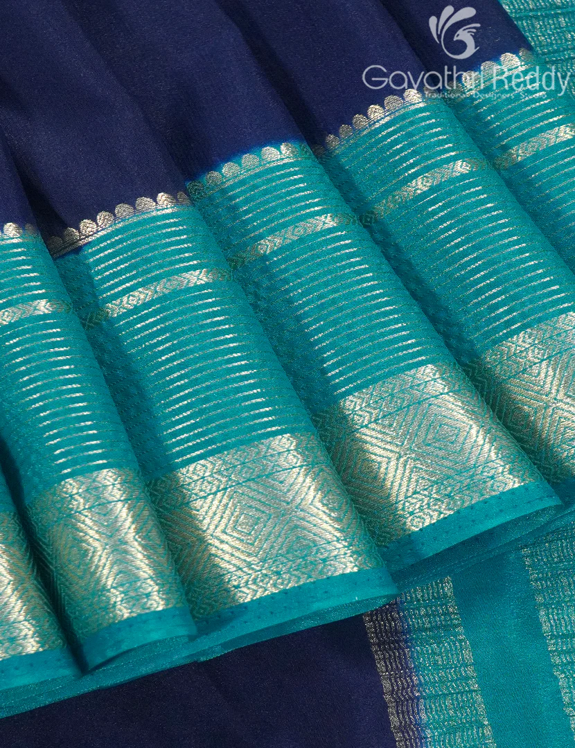 SEMI MYSORE CREPE SAREE-SMC376 - Image 4