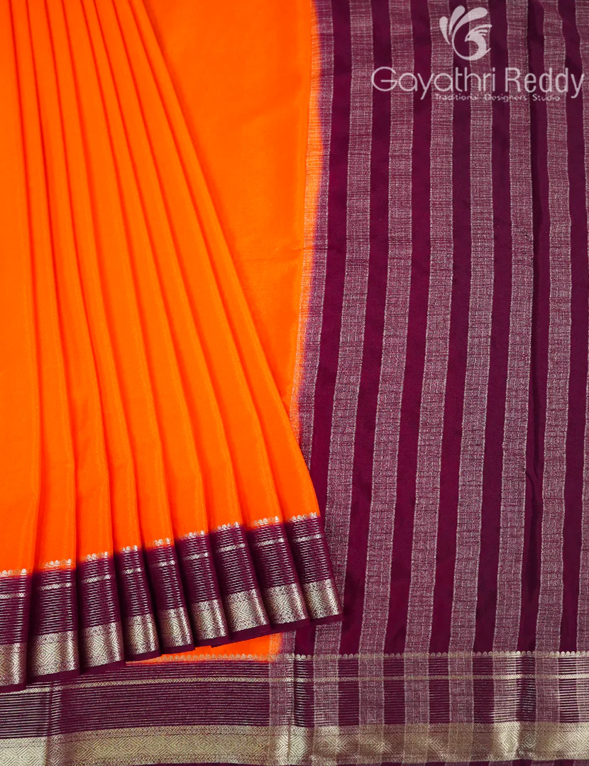 SEMI MYSORE CREPE SAREE-SMC379