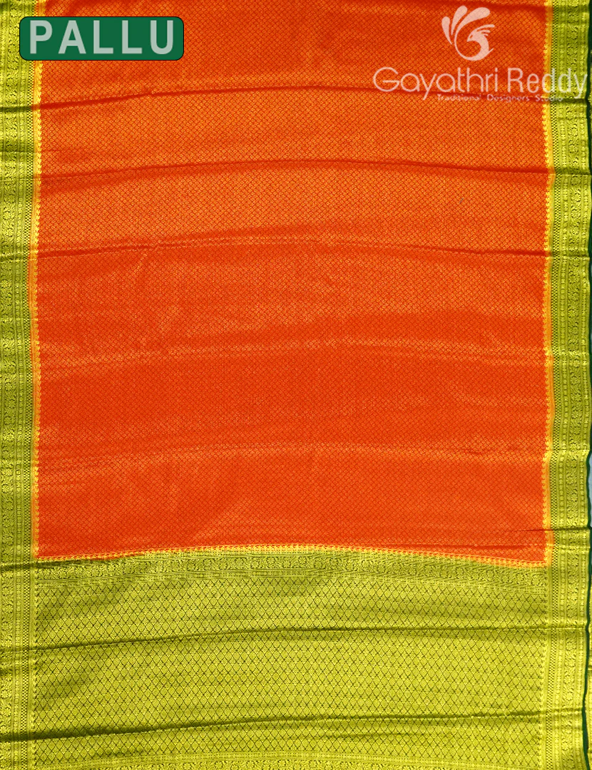 SEMI MYSORE CREPE SAREE-SMC382 - Image 2