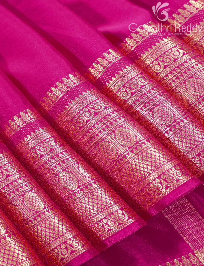 SEMI MYSORE CREPE SAREE-SMC388 - Image 4