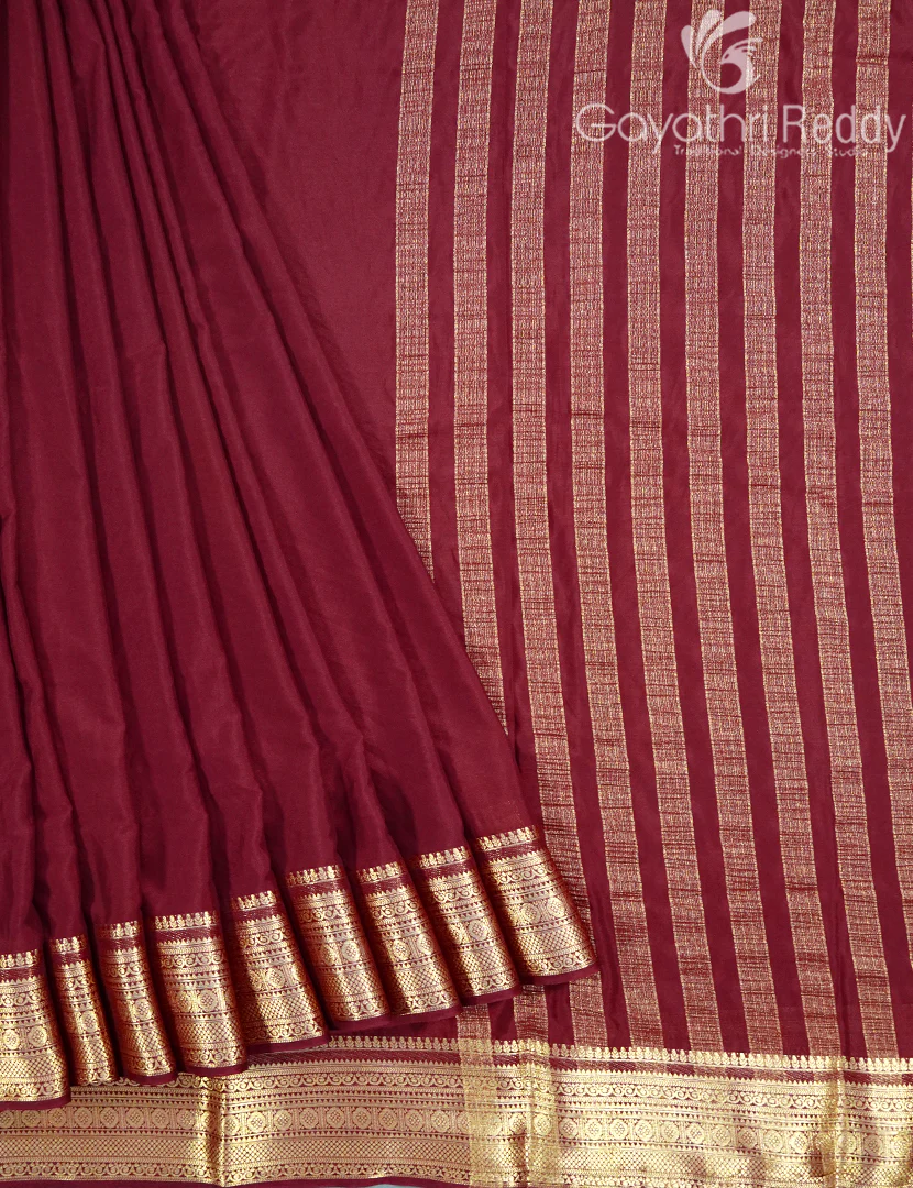 SEMI MYSORE CREPE SAREE-SMC390