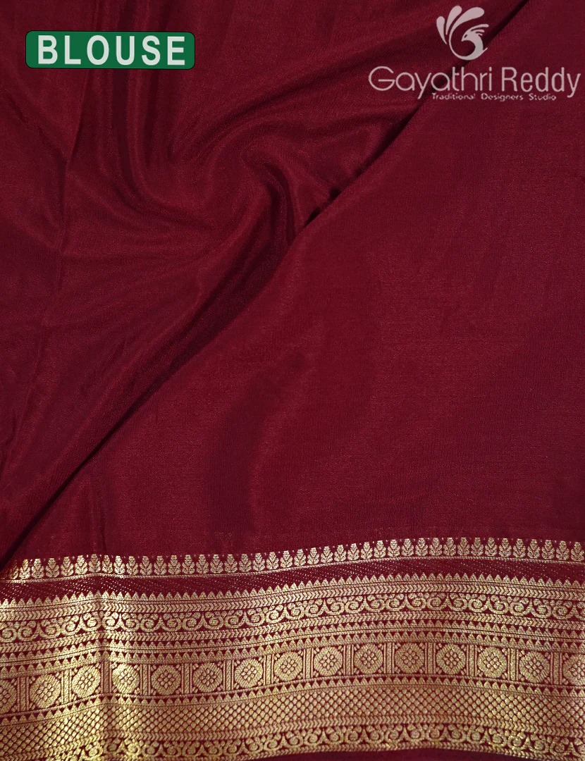 SEMI MYSORE CREPE SAREE-SMC390 - Image 3