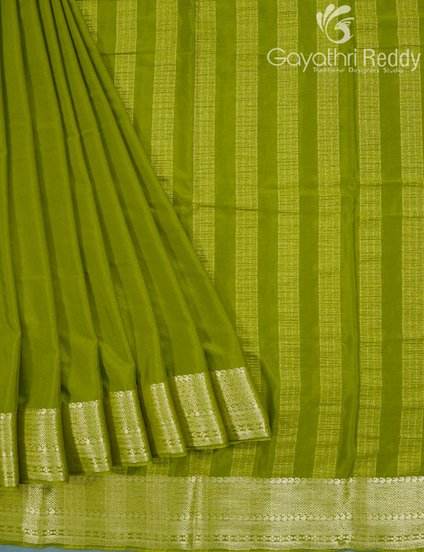 SEMI MYSORE CREPE SAREE-SMC395