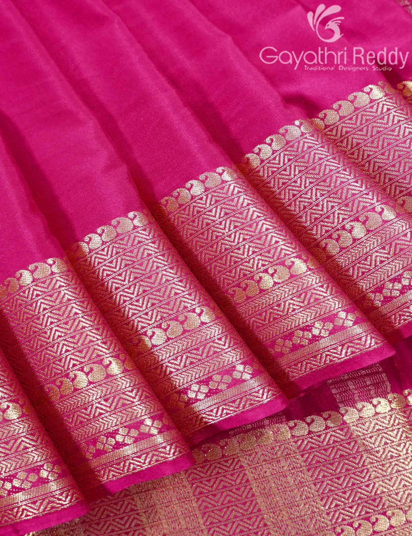 SEMI MYSORE CREPE SAREE-SMC401 - Image 4