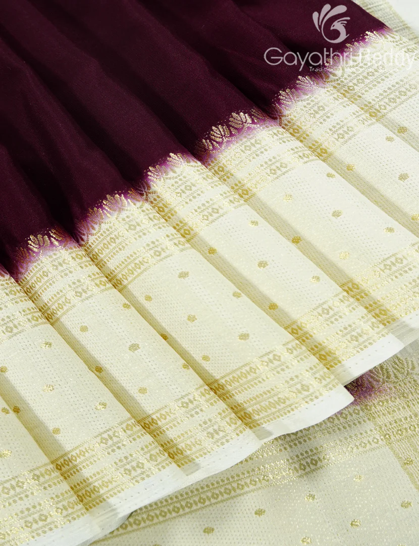 SEMI MYSORE CREPE SAREE-SMC404 - Image 4