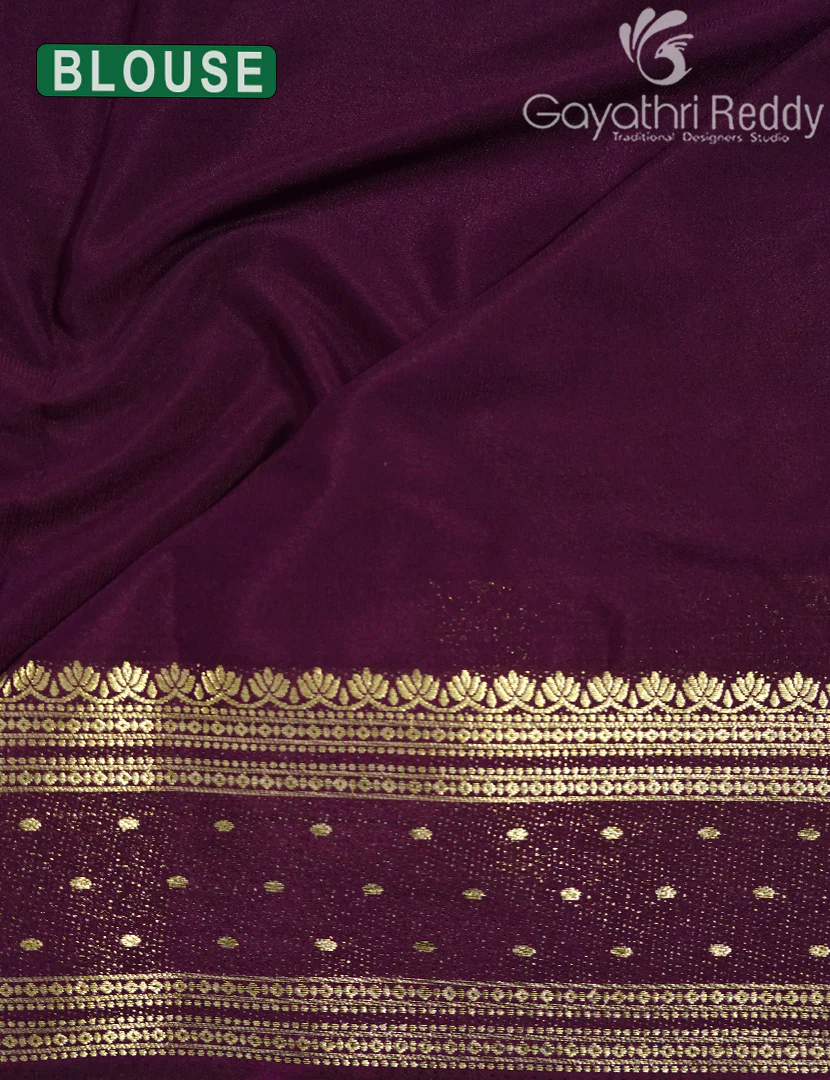 SEMI MYSORE CREPE SAREE-SMC405 - Image 3