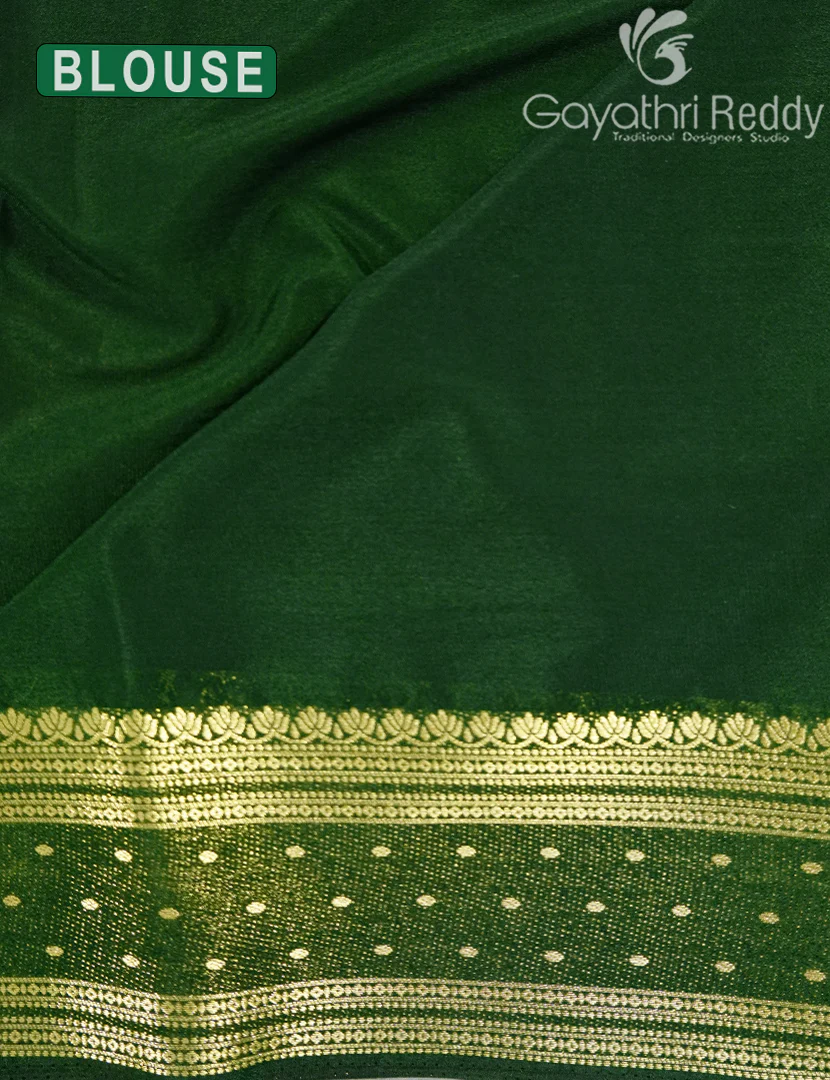 SEMI MYSORE CREPE SAREE-SMC407 - Image 3