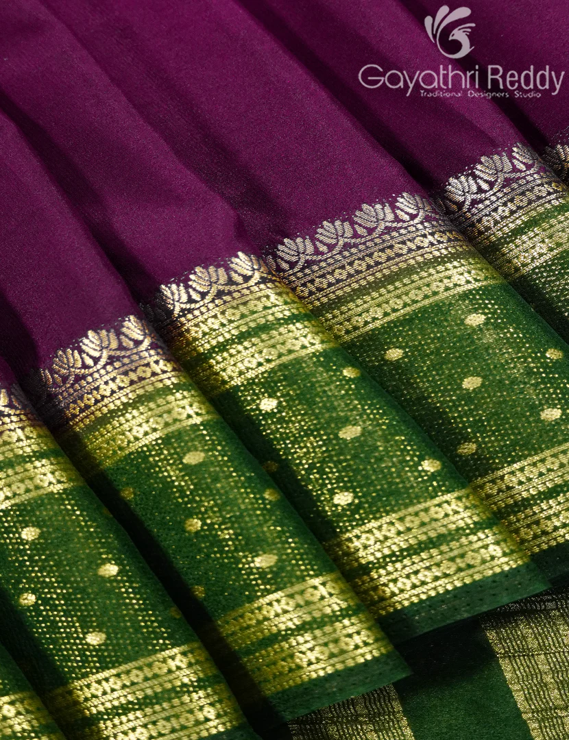 SEMI MYSORE CREPE SAREE-SMC407 - Image 4