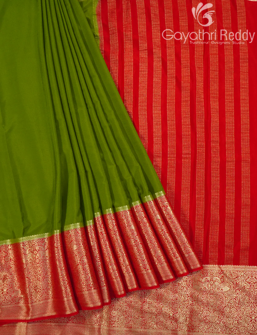 SEMI MYSORE CREPE SAREE-SMC409