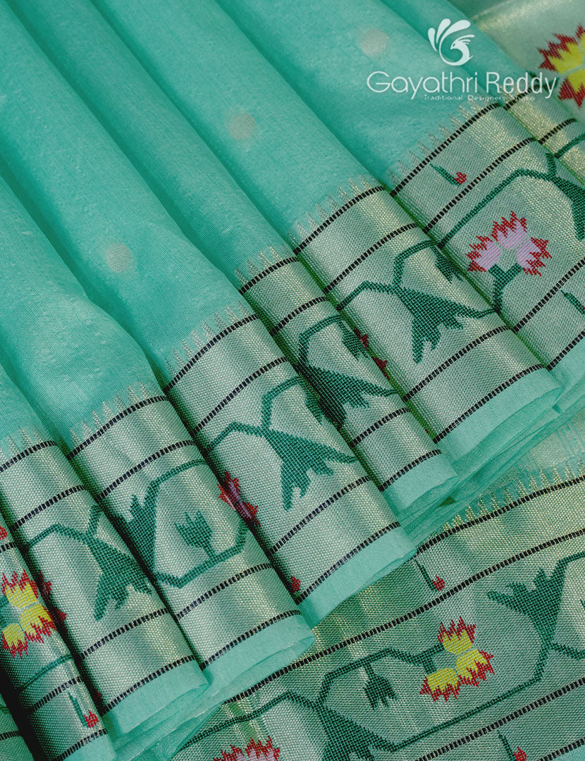 SEMI PAITHANI SAREE-SPS108 - Image 4
