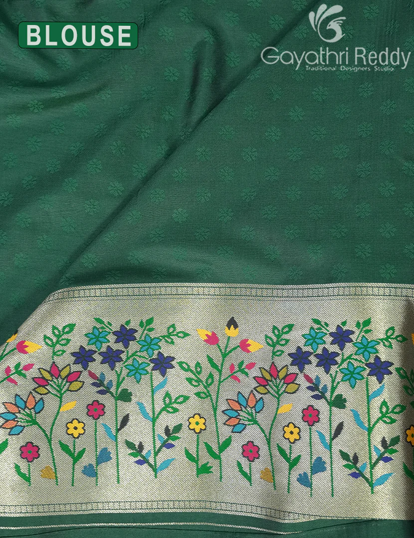 SEMI PAITHANI SAREE-SPS46 - Image 3
