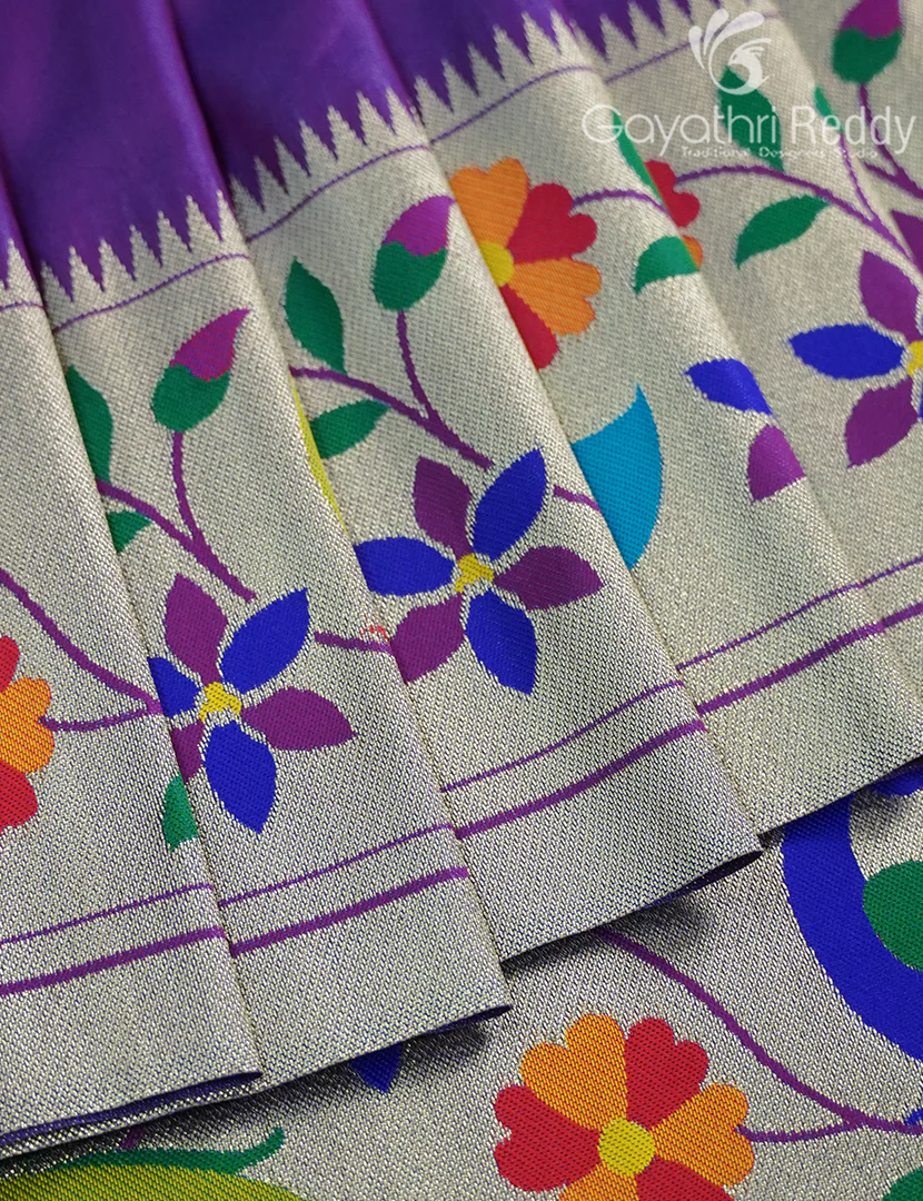 SEMI PAITHANI SAREE-SPS50 - Image 4