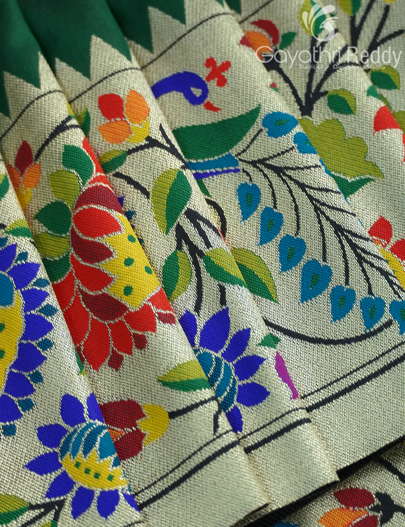 SEMI PAITHANI SAREE-SPS62 - Image 4