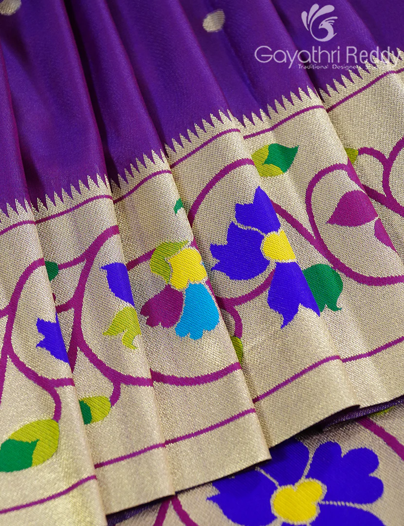 SEMI PAITHANI SAREE-SPS98 - Image 4