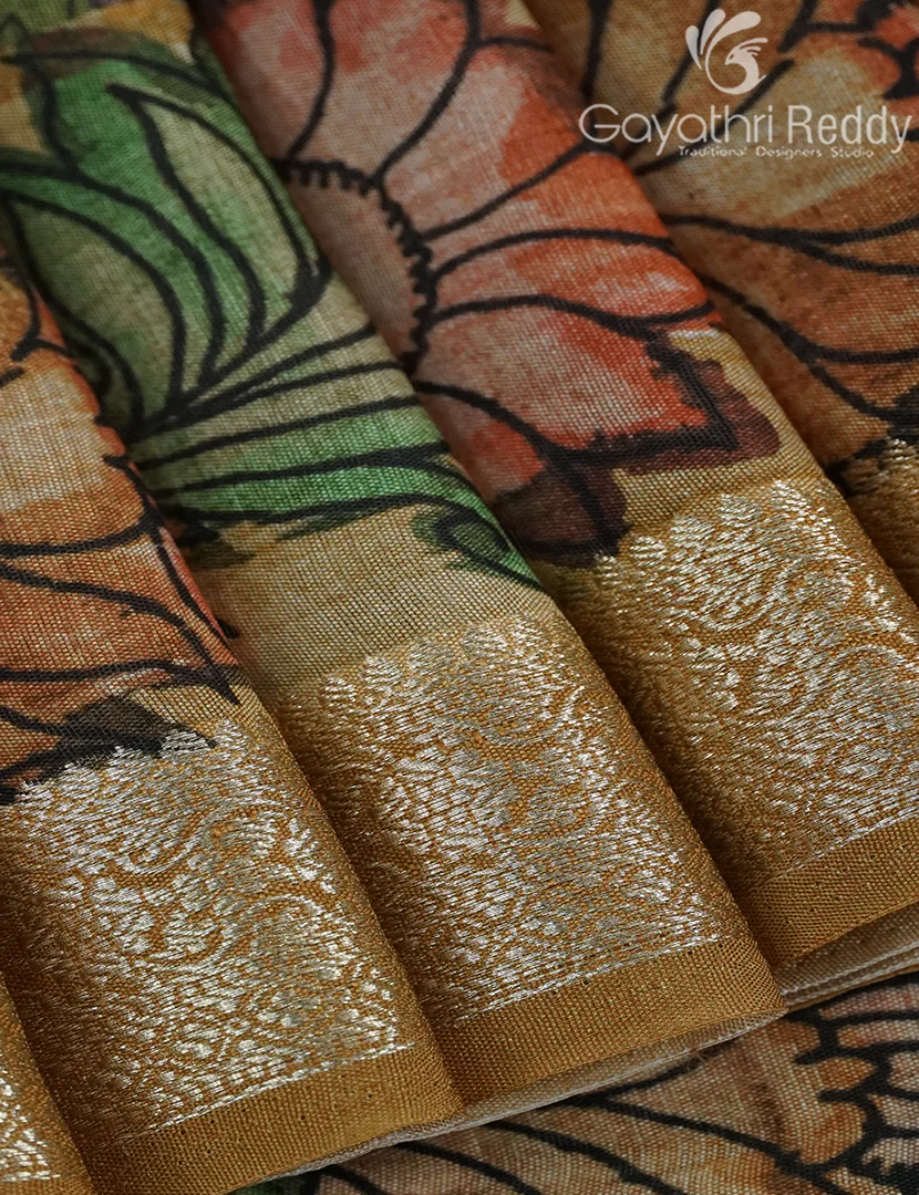 SEMI TUSSAR SAREE-ST1102 - Image 4