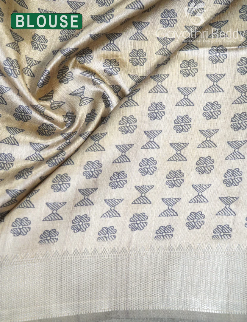 SEMI TUSSAR SAREE-ST1162 - Image 3